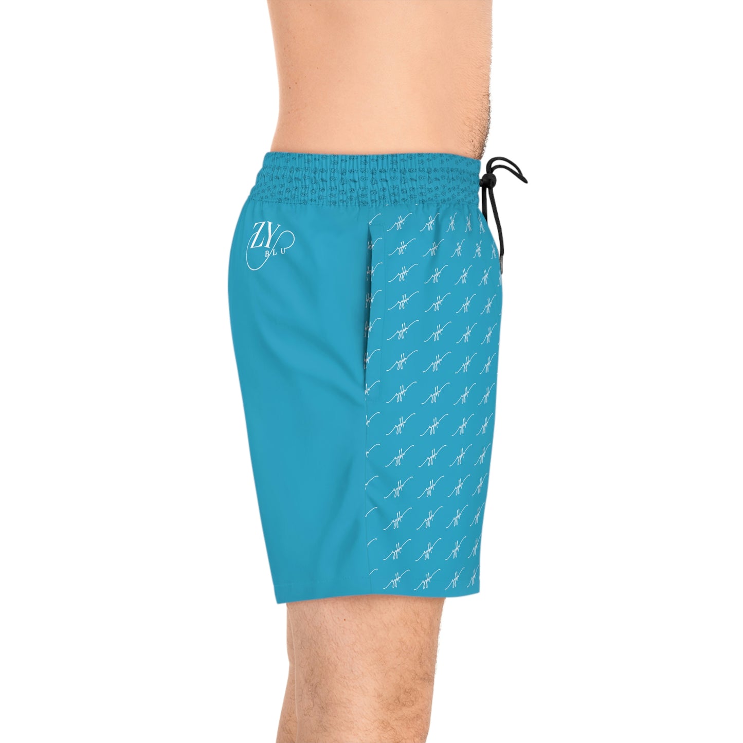 cursive + logo zyblu Men's Swim Shorts