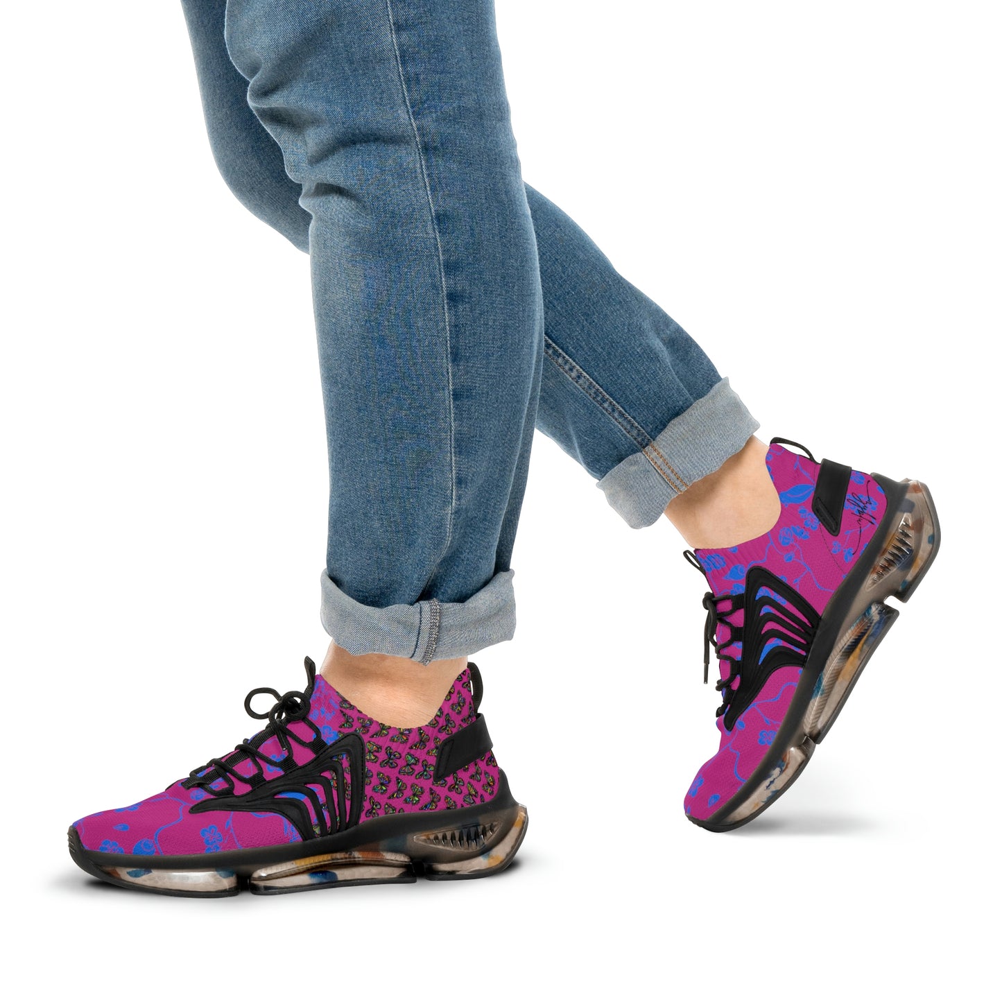 female blu bird trainers hot pink