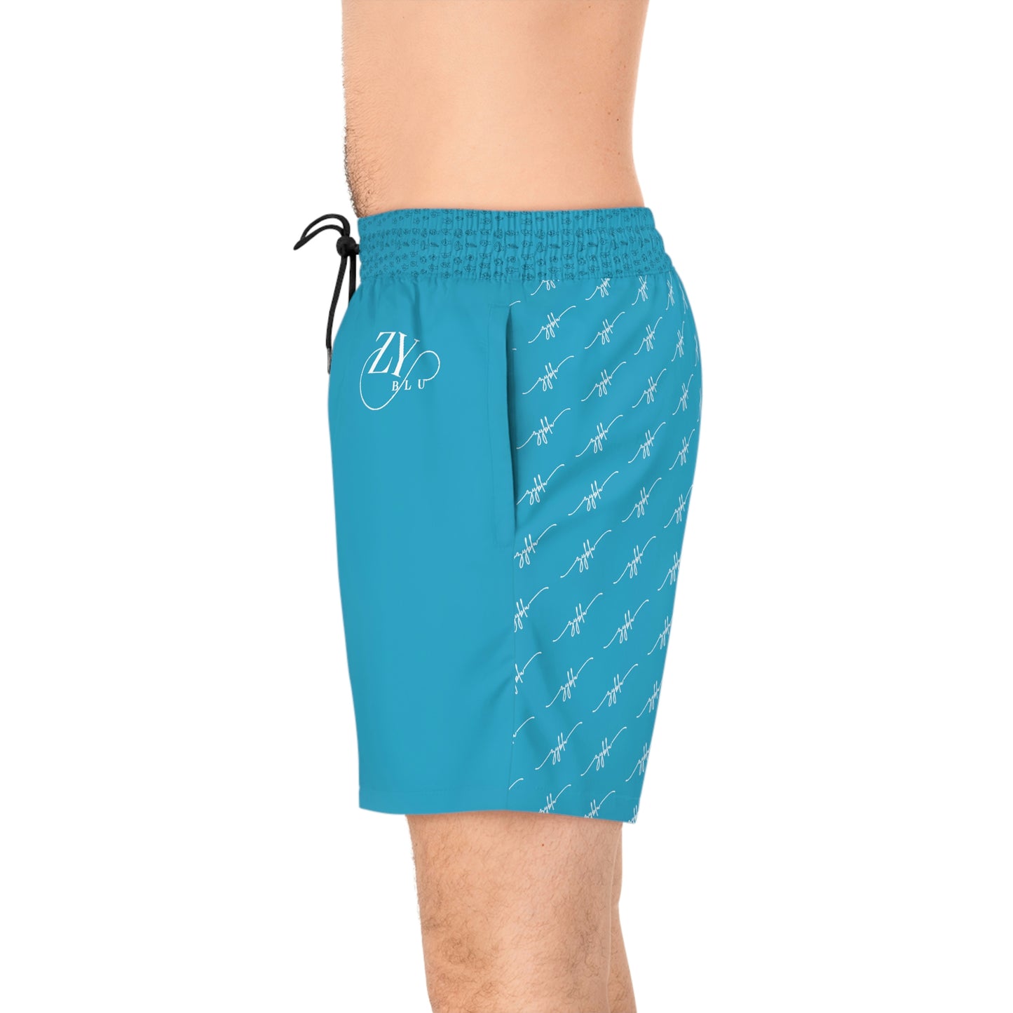cursive + logo zyblu Men's Swim Shorts
