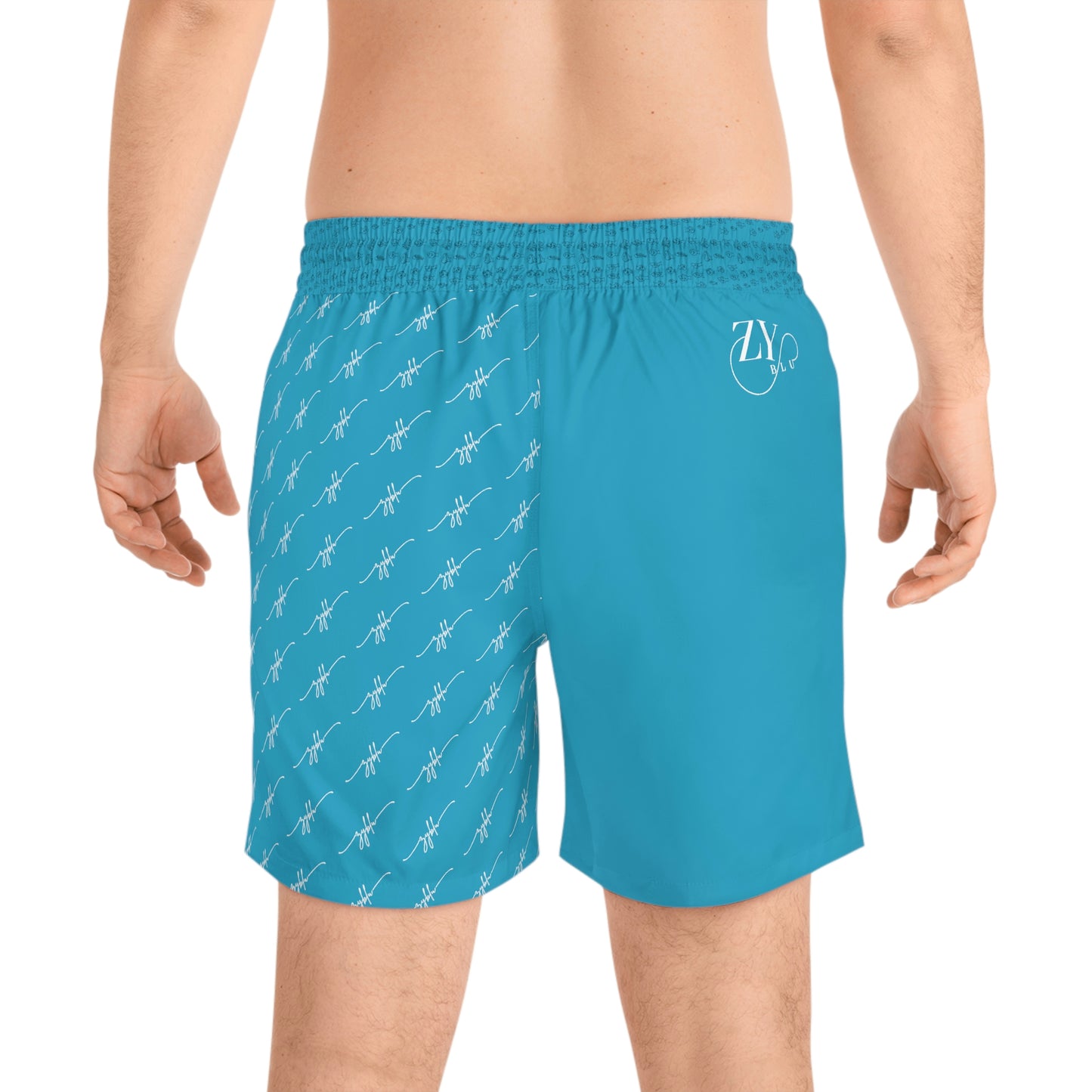 cursive + logo zyblu Men's Swim Shorts